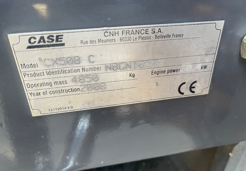 Mini bager CASE CX 50 B ZTS: slika 3