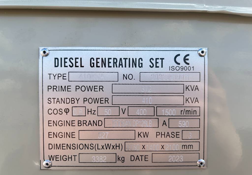 Set generatora Doosan DP126LB - 410 kVA Generator - DPX-19854: slika 4