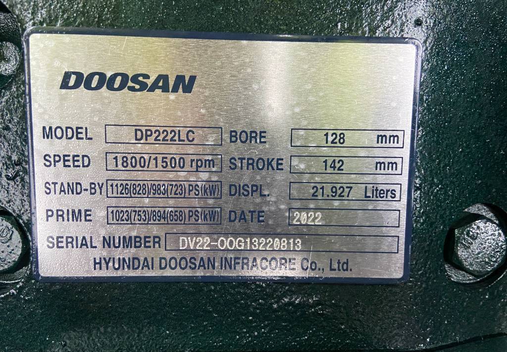 Set generatora Doosan DP222LC - 825 kVA Generator - DPX 19858: slika 14