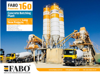 Novu Fabrika betona FABO POWERMIX-160 STATIONARY CONCRETE BATCHING PLANT: slika 1