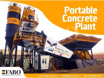 Novu Fabrika betona FABO TURBOMIX-100 Mobile Concrete Batching Plant: slika 1