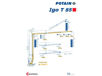 Toranjski kran Potain IGO T 85: slika 1