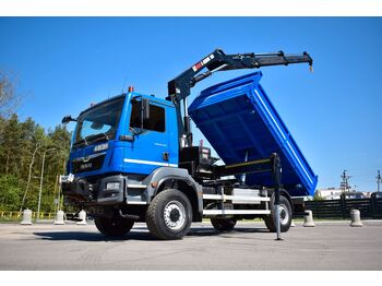 MAN TGM 18.250 4x4 HIAB 188 Kiper Euro 6 Winch Crane  - istovarivač