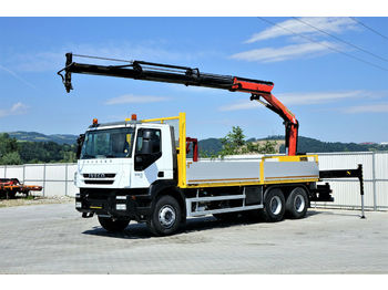 Kamion sa tovarnim sandukom, Kamion sa dizalicom Iveco TRAKKER 360 Pritsche 6,80m+ Kran/FUNKTopzustand!: slika 1