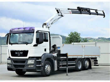 Kamion sa tovarnim sandukom, Kamion sa dizalicom MAN TGS 26.360 Pritsche 6,40 m + Kran *6x2!: slika 1