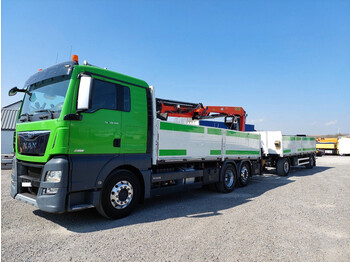 Kamion sa tovarnim sandukom, Kamion sa dizalicom MAN TGX 26.520 Baustoff-LKW Palfinger 20001L Palettengabel: slika 1