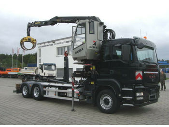 Kamion sa hidrauličnom kukom, Kamion sa dizalicom MAN TG-S 26.400 BL Abrollkipper+Kran mit hydr.Kabine: slika 1