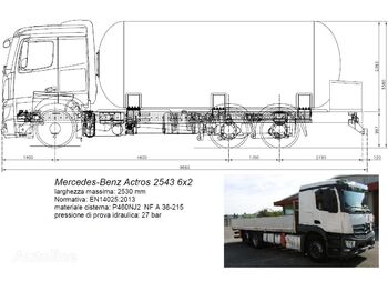Kamion cisterna za prevoz gasa MERCEDES-BENZ Actros 25.43: slika 1