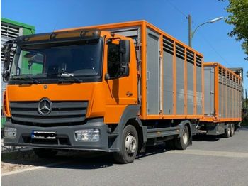 Kamion za prevoz stoke Mercedes-Benz 824L Einstock Vollalu: slika 1
