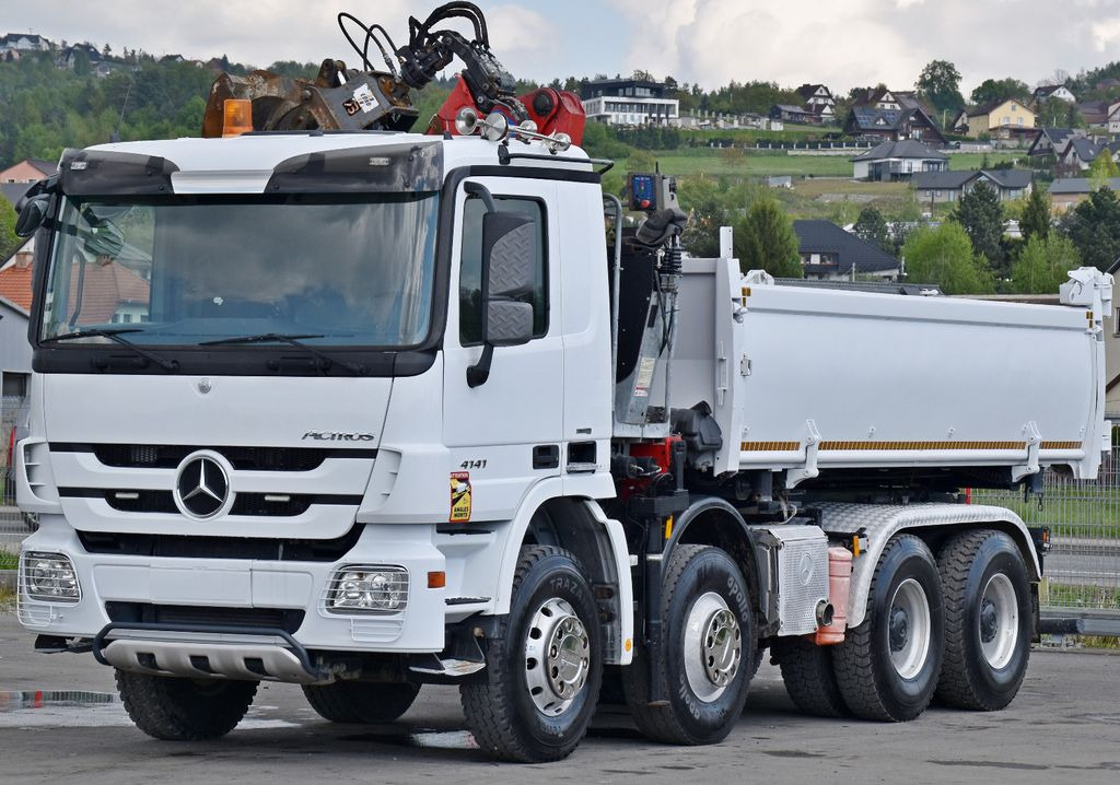 Kamion sa dizalicom, Istovarivač Mercedes-Benz ACTROS 4141 * HMF 1643 - Z2 + FUNK / 8x4: slika 5