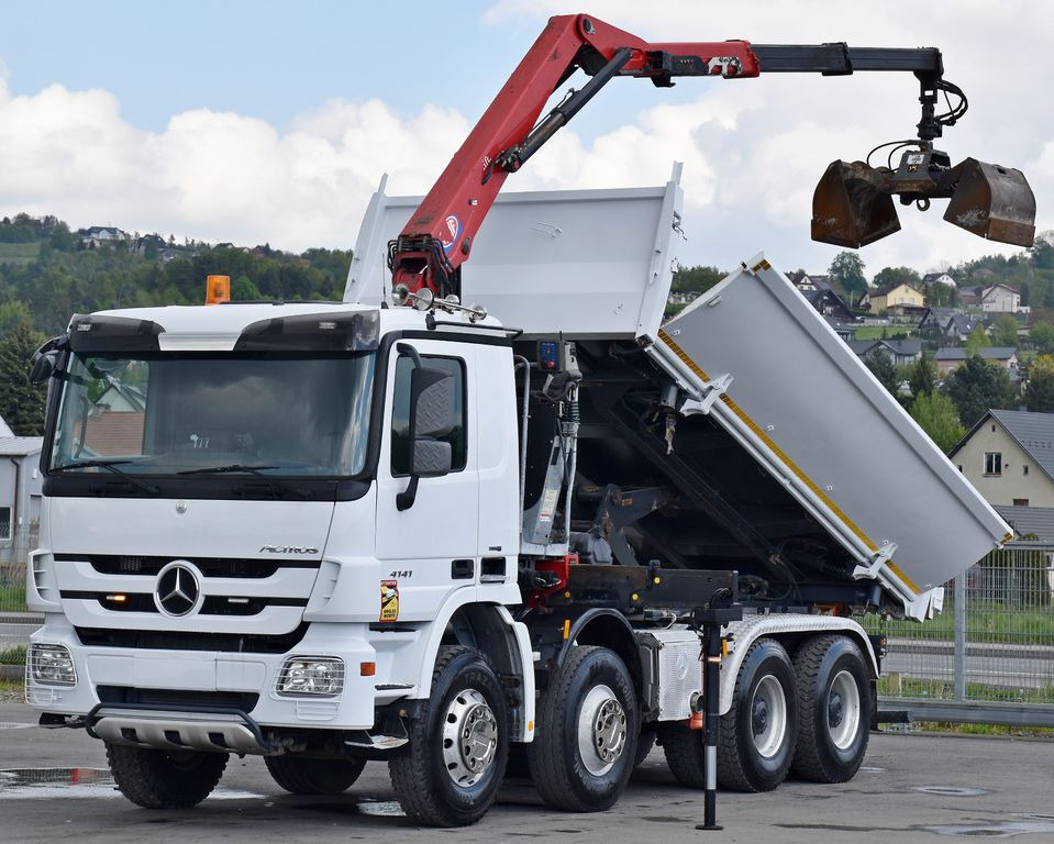Kamion sa dizalicom, Istovarivač Mercedes-Benz ACTROS 4141 * HMF 1643 - Z2 + FUNK / 8x4: slika 3
