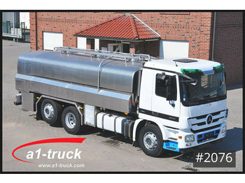 Kamion cisterna za prevoz mleka Mercedes-Benz Actros 2541 Milch/Milk Schwarte Isoliert: slika 1