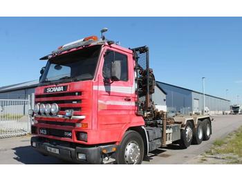 Kamion za prevoz kontejnera/ Kamion sa promenjivim sandukom Scania R143HL 6X2L FÖRL kranbil: slika 1