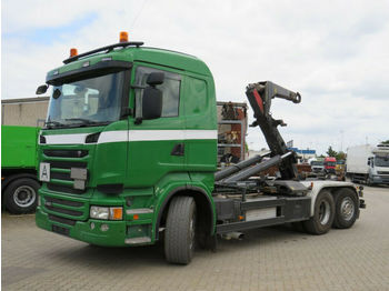 Kamion sa hidrauličnom kukom Scania R 400 6x2 Abrollkipper Meiller Schub+Knickhaken: slika 1