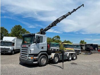 Kamion sa kablovskim sistemom, Kamion sa dizalicom Scania R 500 8X4 HIAB 244 EP 5 Leder Retarder Webasto: slika 1