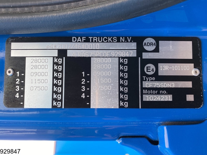 Kamion za smeće DAF 75 CF 250 6x2, Haller, EURO 5 EEV: slika 10