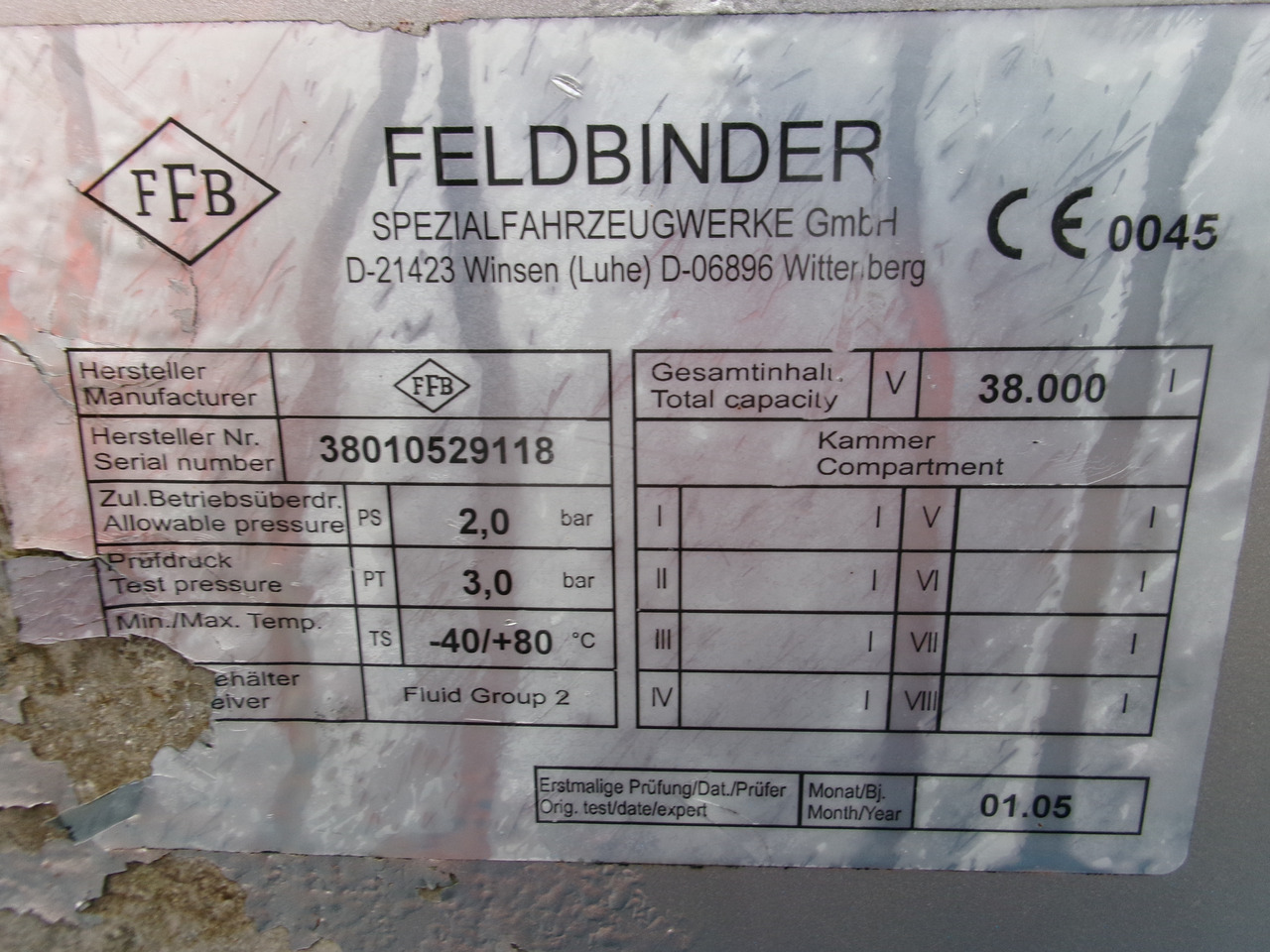 Lizing Feldbinder Powder tank alu 38 m3 (tipping) Feldbinder Powder tank alu 38 m3 (tipping): slika 28