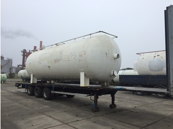 Van Hool Open flatbed trailer Stationary tank 50m3 - Gas, Gaz, LPG, GPL, Propane, Butane ID 1.1 - Poluprikolica cisterna