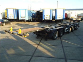 D-TEC CT-53 - 53.000 Kg - 5 axle combi trailer / 2x stuur as - Poluprikolica za prevoz kontejnera/ Poluprikolica sa promenjivim sandukom