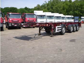 Dennison 3+1 axle 2 x 20 ft combi trailer - Poluprikolica za prevoz kontejnera/ Poluprikolica sa promenjivim sandukom