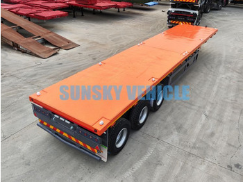 Novu Plato poluprikolica za prevoz glomaznih materijala SUNSKY 40FT 3 axle flatbed trailer: slika 4