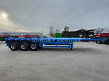Novu Plato poluprikolica za prevoz glomaznih materijala SUNSKY 40FT 3 axle flatbed trailer: slika 2