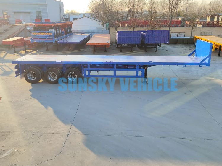 Novu Plato poluprikolica za prevoz glomaznih materijala SUNSKY 40FT 3 axle flatbed trailer: slika 3