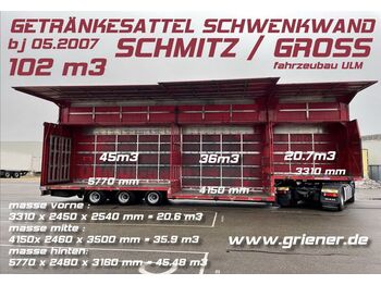 Poluprikolica za prevoz boca Schmitz Cargobull JUMBO /GETRÄNKE SCHWENKWAND BPW 102 M3 !!!!!!!!!: slika 1