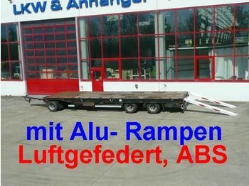 Niska prikolica za prevoz za prevoz teških mašina Hoffmann 3 Achs Plato  Tieflader  Anhänger mit Alu  Rampen: slika 1