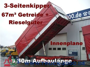 KEMPF 3-Seiten Getreidekipper 67m³   9.80m Aufbaulänge - Prikolica istovarivača