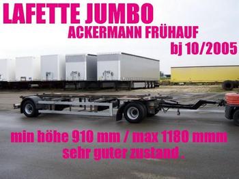 Ackermann LAFETTE JUMBO 910 - 1180 mm zwillingsbereift 2 x - Prikolica za prevoz kontejnera/ Prikolica sa promenjivim sandukom