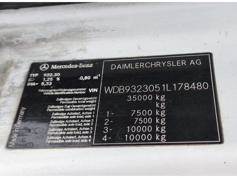 Ram/ Šasija za Kamion Mercedes-Benz Actros 3241K/45 8X4M / OM501 Engine sold / Gearbox defect: slika 8
