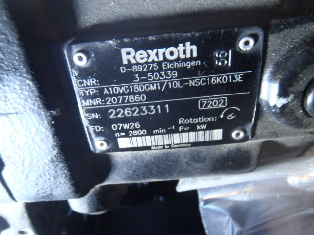 Hidraulična pumpa za Građevinska mašina Rexroth A10VG18DGM1/10L-NSC16K013E -: slika 3