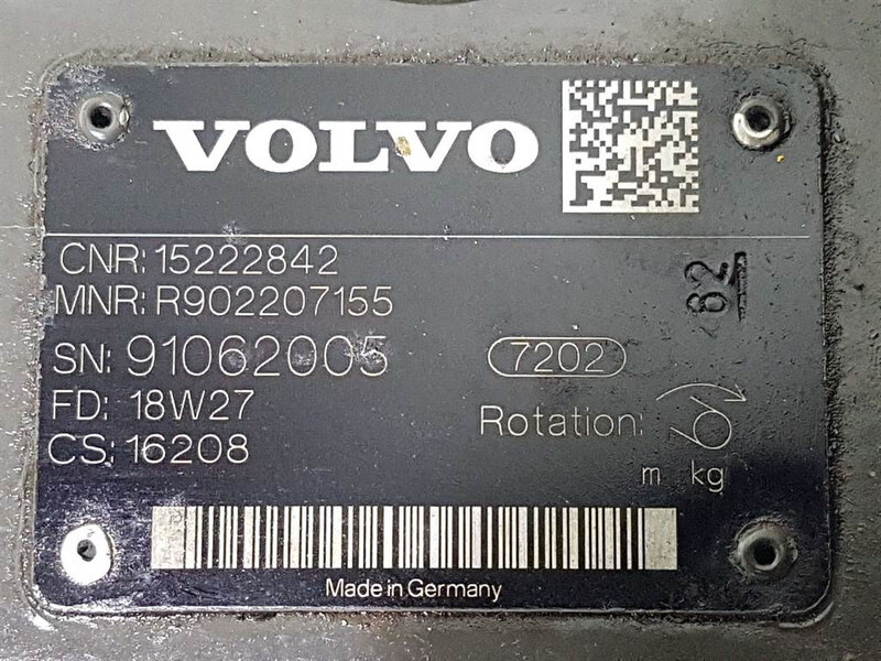 Hidraulika za Građevinska mašina Volvo L30G-VOE15222842/R902207155-Drive pump/Fahrpumpe: slika 6