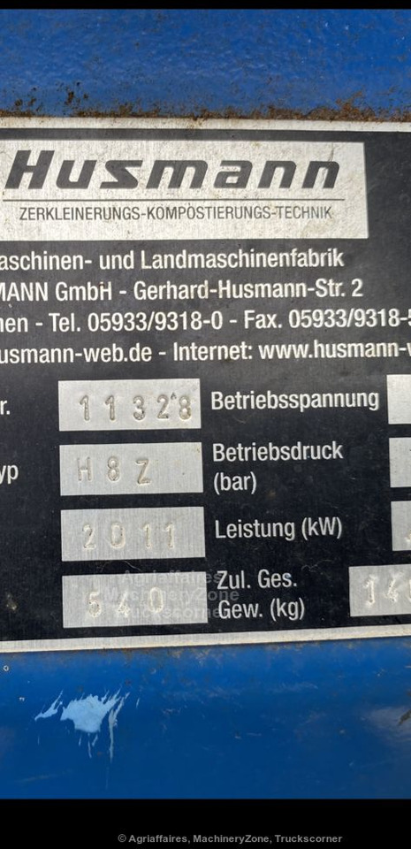 Strugač za drvo Husmann H8Z 540 rpm: slika 9