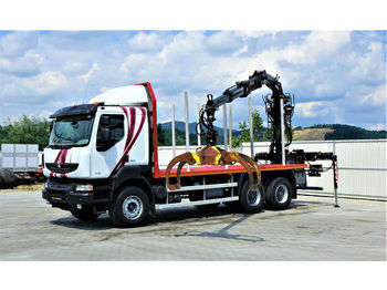 Šumska prikolica, Kamion sa dizalicom Renault KERAX 520 DXI Holztransporter+Kran*Topzustand: slika 1