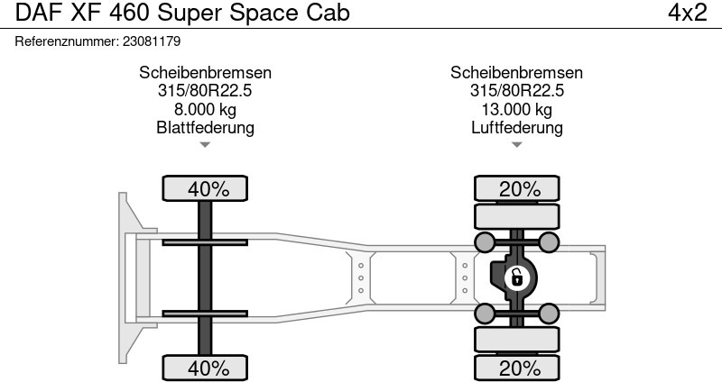 Tegljač DAF XF 460 Super Space Cab: slika 13