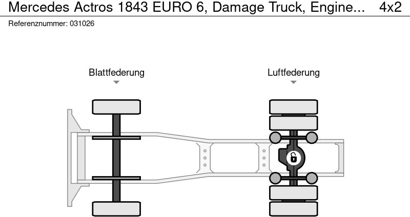 Tegljač Mercedes-Benz Actros 1843 EURO 6, Damage Truck, Engine running: slika 12