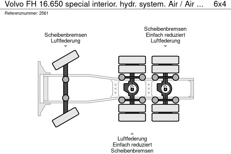 Tegljač Volvo FH 16.650 special interior. hydr. system. Air / Air suspension.: slika 15