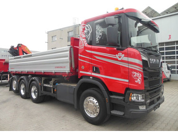 Istovarivač, Kamion sa dizalicom Scania R 580,8X4,KIPPER,BORDMATIC,PALFINGER PK 19.001: slika 2