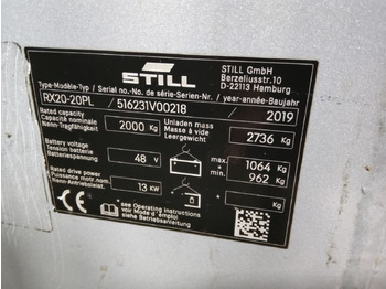 Električni viljuškar STILL RX20-20PL: slika 5 Električni viljuškar STILL RX20-20PL: slika 5