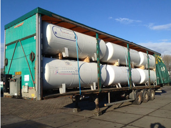Poluprikolica sa ceradom Curtain semi-trailer loaded with LPG tanks: slika 4