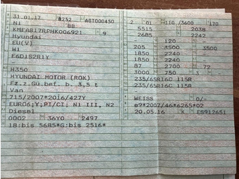 Furgon Hyundai H350 Kasten Kasten L3H2 Profi Kurz / Hoch: slika 2 Furgon Hyundai H350 Kasten Kasten L3H2 Profi Kurz / Hoch: slika 2