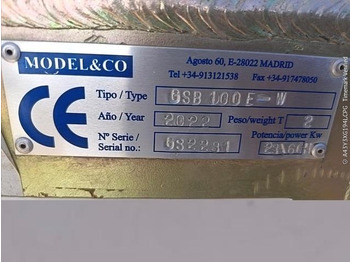 Građevinska oprema Modelco GSB100 F-W: slika 2 Građevinska oprema Modelco GSB100 F-W: slika 2