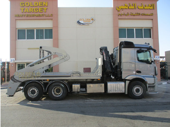 Kamion za utovaranje kontejnera MERCEDES-BENZ 2642 6×2 DOUBLE SKIP LOADER with HIAB Crane: slika 5