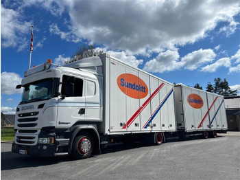 Kamion sa zatvorenim sandukom Scania R410 DB 4x2 MLB + tandem trailer 121m3: slika 2