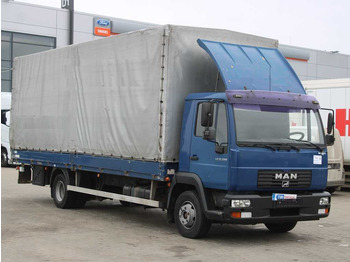 Kamion sa ceradom MAN LE 12.220, EURO 3, HYDRAULIC FRONT, TIRES 80%: slika 3