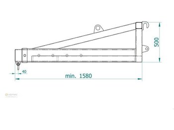 Novu Platforma za Utovarivač Vemac Lasthaken Lastarm Tragarm Teleskoparm Frontlader Radlader Euro: slika 4