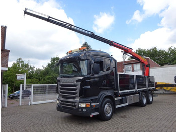 Kamion sa dizalicom, Kamion sa tovarnim sandukom Scania R620 V8 Pritsche +  PALFINGER  22002EH Kran: slika 2