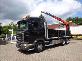 Kamion sa dizalicom, Kamion sa tovarnim sandukom Scania R620 V8 Pritsche +  PALFINGER  22002EH Kran: slika 4